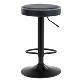 Temple &amp; Webster Elwood Faux Leather Adjustable Bar Stools