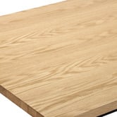 Temple &amp; Webster Black Ski-Leg Oak Wood Dining Table