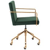 Temple &amp; Webster Forest Green Camden Velvet Home Office Chair