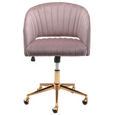 Temple &amp; Webster Gatsby Velvet Home Office Chair