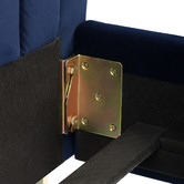 Temple &amp; Webster Navy Emily Velvet Bed