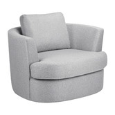 Temple &amp; Webster Killian Oversized Swivel Armchair