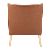 Temple &amp; Webster Tan Shelley Premium Faux Leather Armchair