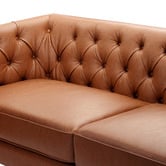Temple &amp; Webster Thiago 3 Seater Premium Faux Leather Sofa