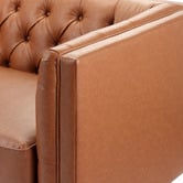 Temple &amp; Webster Thiago 3 Seater Premium Faux Leather Sofa