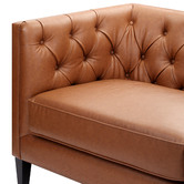 Temple &amp; Webster Thiago 3 Seater Premium Faux Leather Sofa