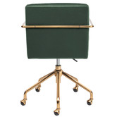 Temple &amp; Webster Camden Velvet Home Office Chair &amp; Marlene 2 Drawer Desk Set