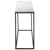 Temple &amp; Webster 110cm White Serena Italian Carrara Marble Console Table