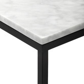 Temple & Webster 110cm White Serena Italian Carrara Marble Console Table