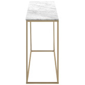 Temple &amp; Webster 110cm White Serena Italian Carrara Marble Console Table