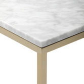 Temple &amp; Webster 110cm White Serena Italian Carrara Marble Console Table