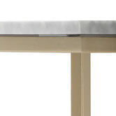 Temple &amp; Webster 110cm White Serena Italian Carrara Marble Console Table