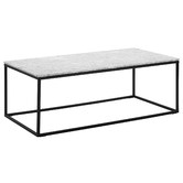 Temple &amp; Webster 110cm Black Serena Italian Carrara Marble Coffee Table