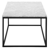 Temple &amp; Webster 110cm Black Serena Italian Carrara Marble Coffee Table