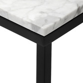 Temple &amp; Webster 110cm Black Serena Italian Carrara Marble Coffee Table