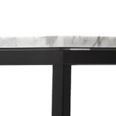 Temple &amp; Webster 110cm Black Serena Italian Carrara Marble Coffee Table