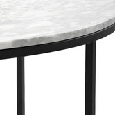 Temple &amp; Webster 80cm White Serena Italian Carrara Marble Coffee Table