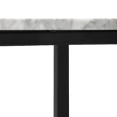 Temple &amp; Webster 80cm White Serena Italian Carrara Marble Coffee Table