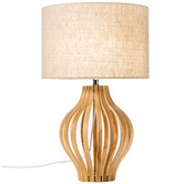 Temple &amp; Webster 57cm Bentwood Pine Table Lamp