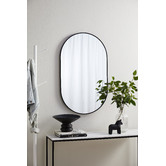 Temple &amp; Webster Tate Oval Metal Framed Wall Mirror
