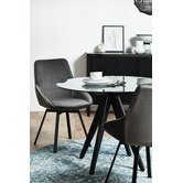 Temple &amp; Webster Nappa Velvet Swivel Dining Chairs