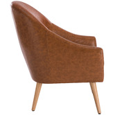 Temple &amp; Webster Tan Maya Faux Leather Armchair