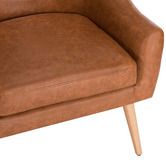 Temple &amp; Webster Tan Maya Faux Leather Armchair