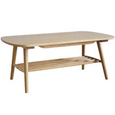 Temple &amp; Webster Oscar Oak Coffee Table with Shelf