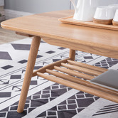 Temple &amp; Webster Oscar Oak Coffee Table with Shelf