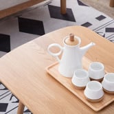Temple &amp; Webster Oscar Oak Coffee Table with Shelf