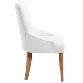 Temple &amp; Webster Manor Upholstered Scoop Back Dining Chairs