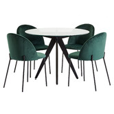 Temple &amp; Webster 4 Seater Anders Dining Table &amp; Aria Dining Chair Set