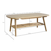 Temple &amp; Webster Oscar Oak Coffee Table with Shelf