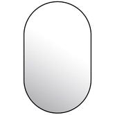 Temple &amp; Webster Tate Oval Metal Framed Wall Mirror