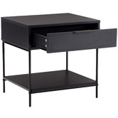 Temple &amp; Webster Black Baxter Bedside Table