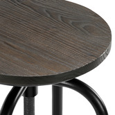 Temple &amp; Webster Industrial Elm Wood Adjustable Barstool
