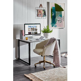 Temple &amp; Webster Gatsby Velvet Home Office Chair