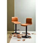 Temple &amp; Webster Boston Faux Leather Adjustable Bar Stools