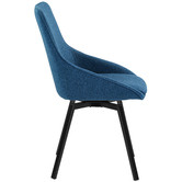 Temple &amp; Webster Nappa Upholstered Swivel Dining Chairs