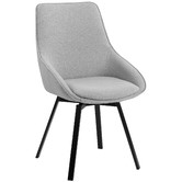Temple &amp; Webster Nappa Upholstered Swivel Dining Chairs