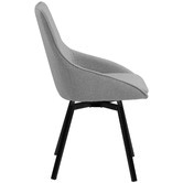 Temple &amp; Webster Nappa Upholstered Swivel Dining Chairs