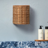 Temple &amp; Webster Dune Drum Rattan Wall Sconce