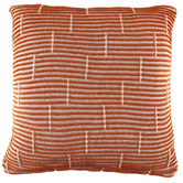 Temple &amp; Webster Rust Acre Knitted Cotton Cushion