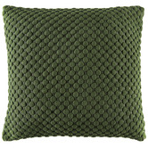 Temple &amp; Webster Green Leo Quilted Cotton Cushion