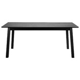 Temple &amp; Webster 180cm Black Maison Oak Wood Dining Table