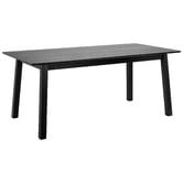 Temple &amp; Webster 180cm Black Maison Oak Wood Dining Table
