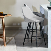 Temple &amp; Webster 67cm Nappa High Back Barstools