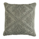 Temple &amp; Webster Sage Edie Hand-Loomed Cotton Cushion