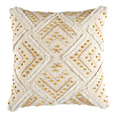 Temple &amp; Webster Prairie Embroidered Cotton Cushion