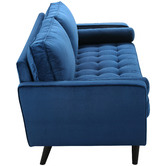 Temple &amp; Webster Navy Stockholm Velvet 3 Seater Sofa &amp; Armchair Set